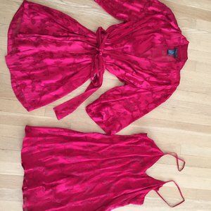 2 pc negligee with mathing robe